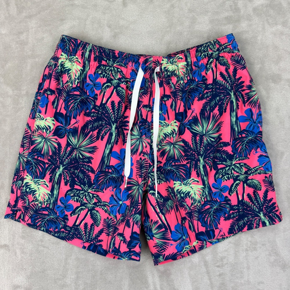 Chubbies Swim Trunks Small Monstera Tropical Hawaiian  5.5 Inseam Lined Beach